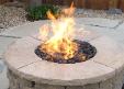 Fire pit with gas flame