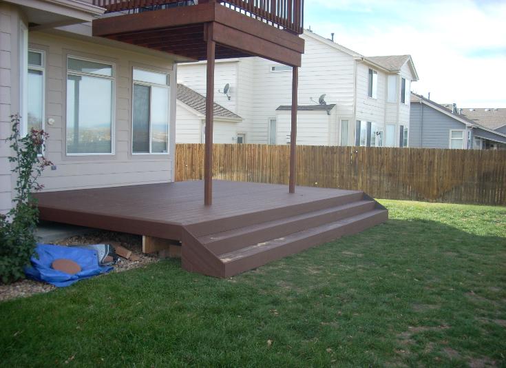 low brown composite deck