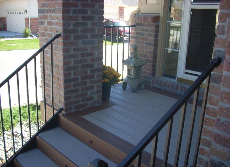 Front porch decking and stairs