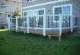 Grey deck and house