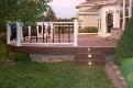 brown composite deck with lights